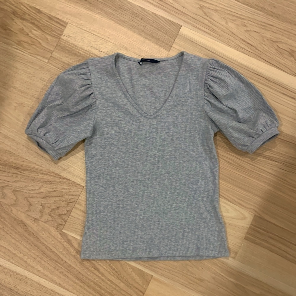 Vero Moda ribbed t-shirt with puffy sleeves XS/S